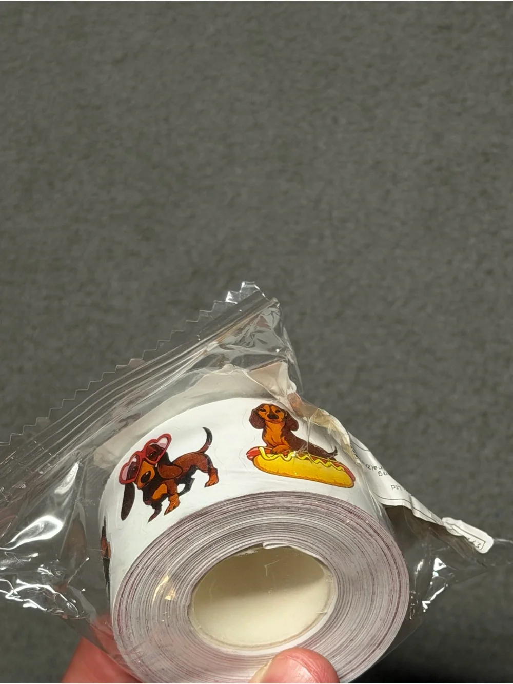 Cute Cartoon Dachshund Sticker Roll